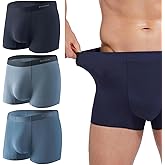 Benziert Modal Mens Trunks Underwear Performance Breathable Pouch Moisture-Wicking Cooling Seamless Underwear for Men 3 Pack