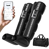 beoka Leg Massager for Circulation and Pain Relief, Cordless Air Compression Boots with 5 Modes 15 Intensities for Athletes Runners and Travelers, Leg Recovery System-M