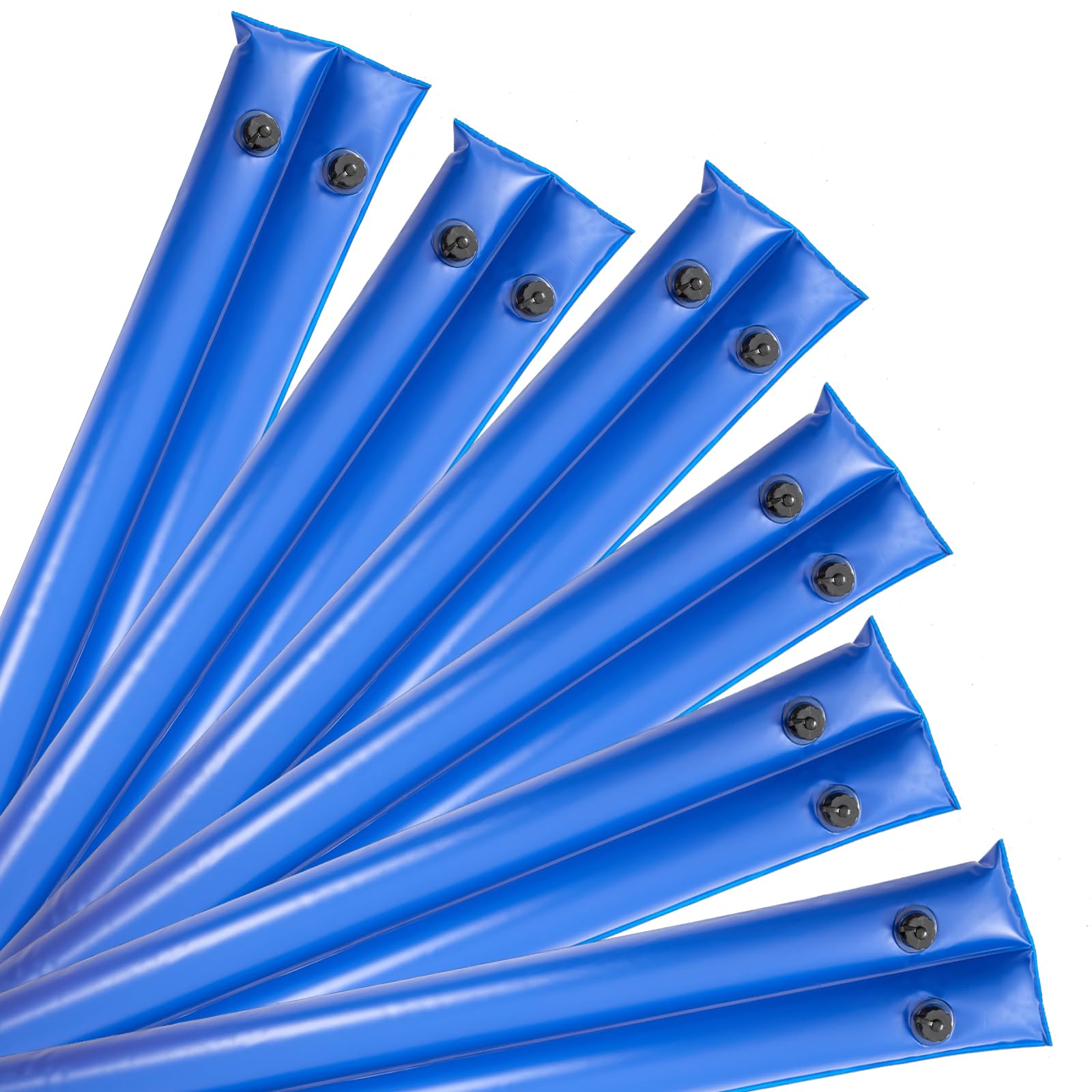 Photo 1 of 10Ft Pool Water Bags,6Packs 0.4mm Double Chamber Water Tubes for Inground Pool Cover Extra Durable Pool Cover Weights for Winter Pool Cover