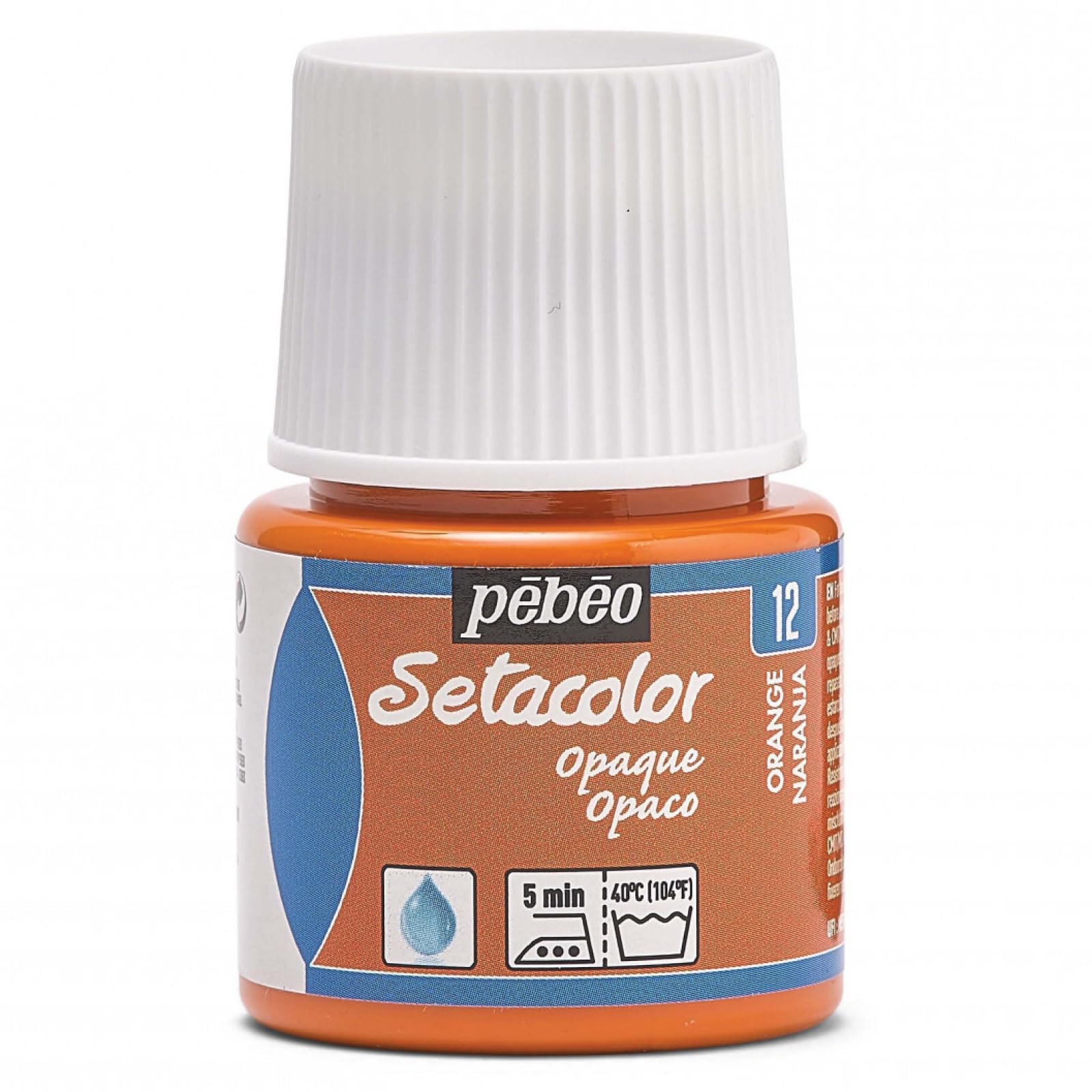 PEBEO 295-012 Setacolor Opaque Fabric Paint 45-Milliliter Bottle, Orange,Orange