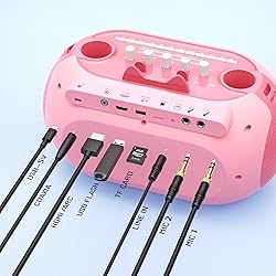 SUDOTACK Karaoke Machine for Adults Kids with 2