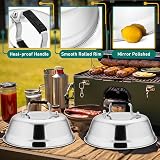 HaWare 2 Pack 9 Inch Cheese Melting Dome with Heat-Proof Handle Stainless Steel view 3