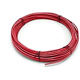 Red THHN Wire - 12 AWG - 50 Feet - Solid Copper Grounding Wire, Proudly Made in America - Ground Protection Satellite Dish Of