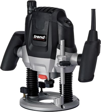 Trend T7EK 2100W Variable Speed Plunge Router 50mm Depth 240V Black