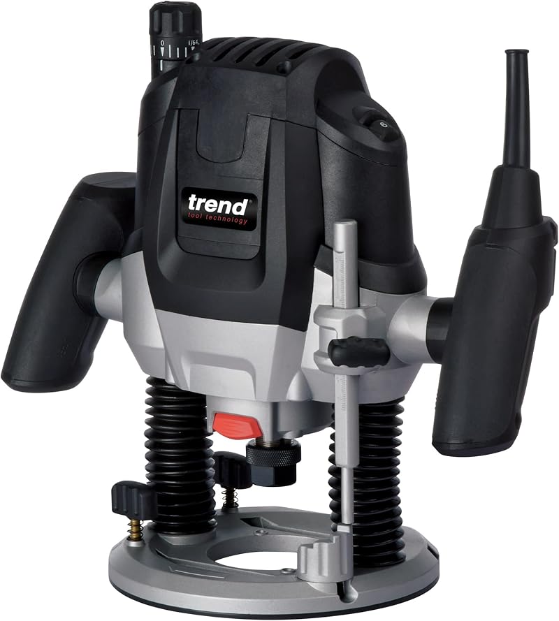 Trend T7EK 2100W Variable Speed Plunge Router 50mm Depth 240V Black