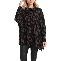 Mud Pie Women's Adele Leopard Sweater 