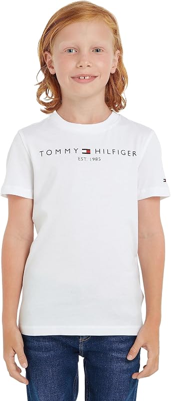 T-Shirt Manches Courtes Enfant Unisexe Essential Tee Col Ras-du-Cou, Blanc (White), 14 Ans — photo 3 sur 6