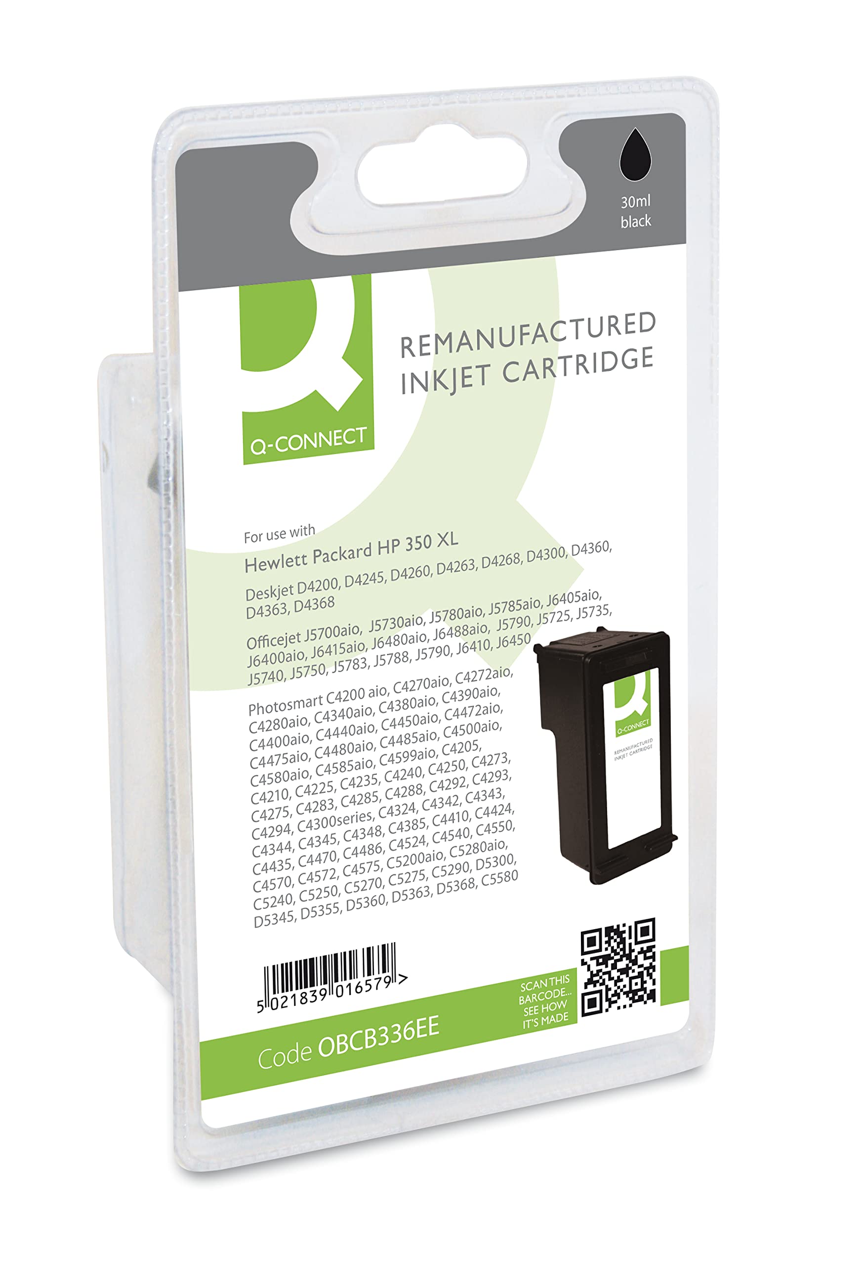Q-Connect Ink for HP 350 XL Ink Cartridge - Black