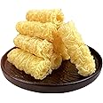 Bean Curd Bean Skin Rolls - Tofu Skin Shredded Tofu Dried Tofu Skin Tofu Puffs 90 G 3.1 Oz Asian Tofu Snack Golden Bean Curd Rolls for Dishes Hot Pots Stir-Fries Noodles 响铃卷 炸豆皮卷