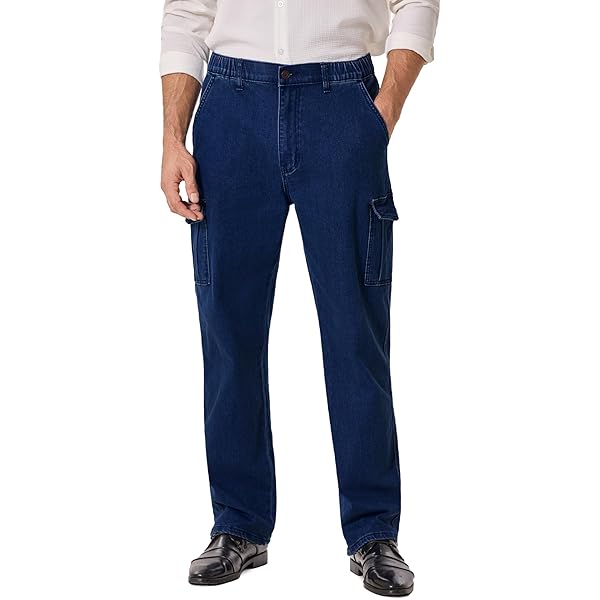Pantaloni Uomo Enzo Cargo Jeans Casual Joggers Polsini Dritti - Foto 9