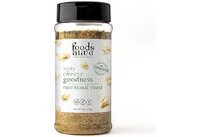 Foods Alive Zesty Cheesy Goodness Nutritional Yeast, 6oz Shaker Jar/Non-Fortified, Vegan Cheese Powder Seasoning