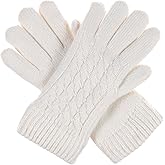 Be Your Own Style BYOS Women’s Winter Classic Cable Warm Plush Fleece Lined Knit Gloves