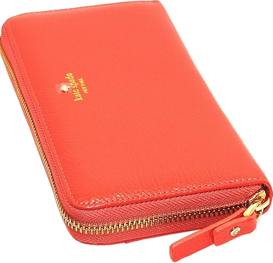 Amazon ケイトスペード Kate Spade オレンジピンク ロングウォレット 長財布ラウンドファスナー レディース財布 並行輸入品 Kate Spade ケイトスペード 財布