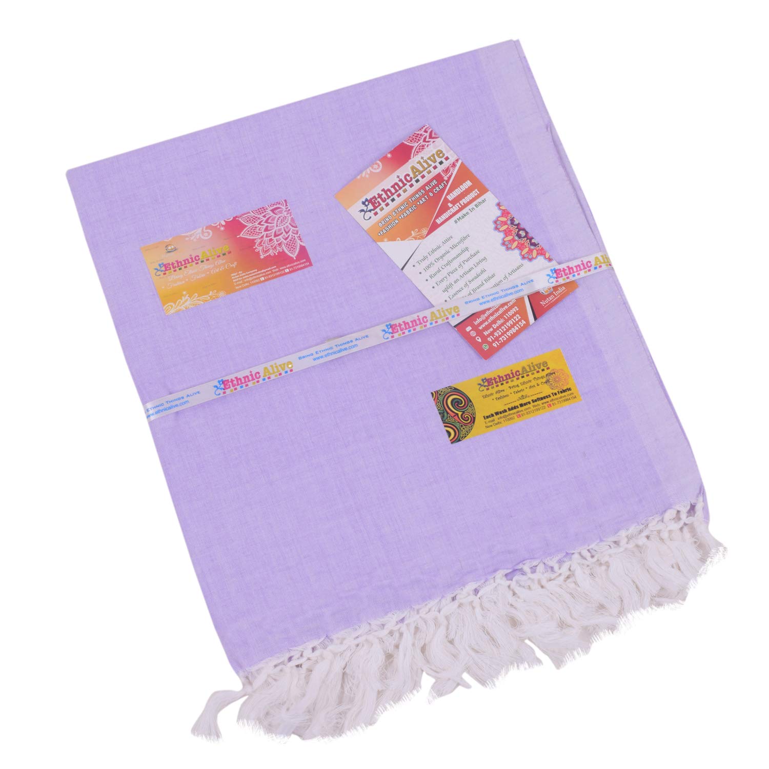 Buy Ethnic Alive Bhagalpuri Handloom Soft Organic Plain Purple