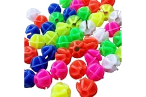 MOLLENSIUER 108Pcs Colorful Plastic Bike Wheel Spokes Beads Clip Bicycle Decors (Round)