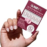 Glamnetic Quick Press Mani - No Glue Press On Nails, Just Peel and Stick, Round Extra Short Nails, Mess Free, Salon Quality Stick On Nails, Velvet French | in 15 Sizes - 30 Nail Kit