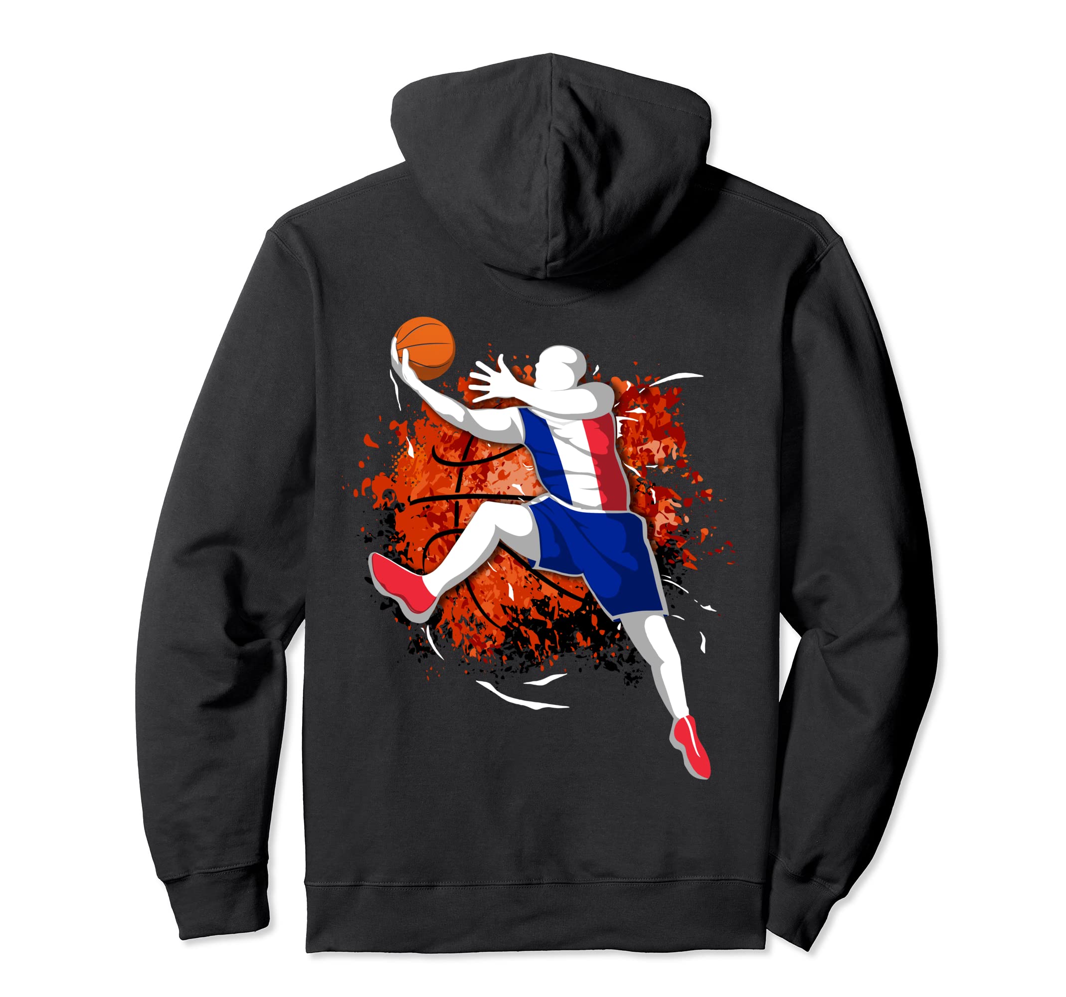 Proud France Basketball Lovers French National Flag Sport Pullover Hoodie