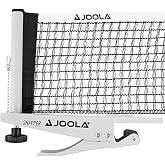 JOOLA Snapper Professional Table Tennis Net and Post Set - Portable and Easy Setup 72" Regulation Size Ping Pong Spring Activated Clamp Net, Silver
