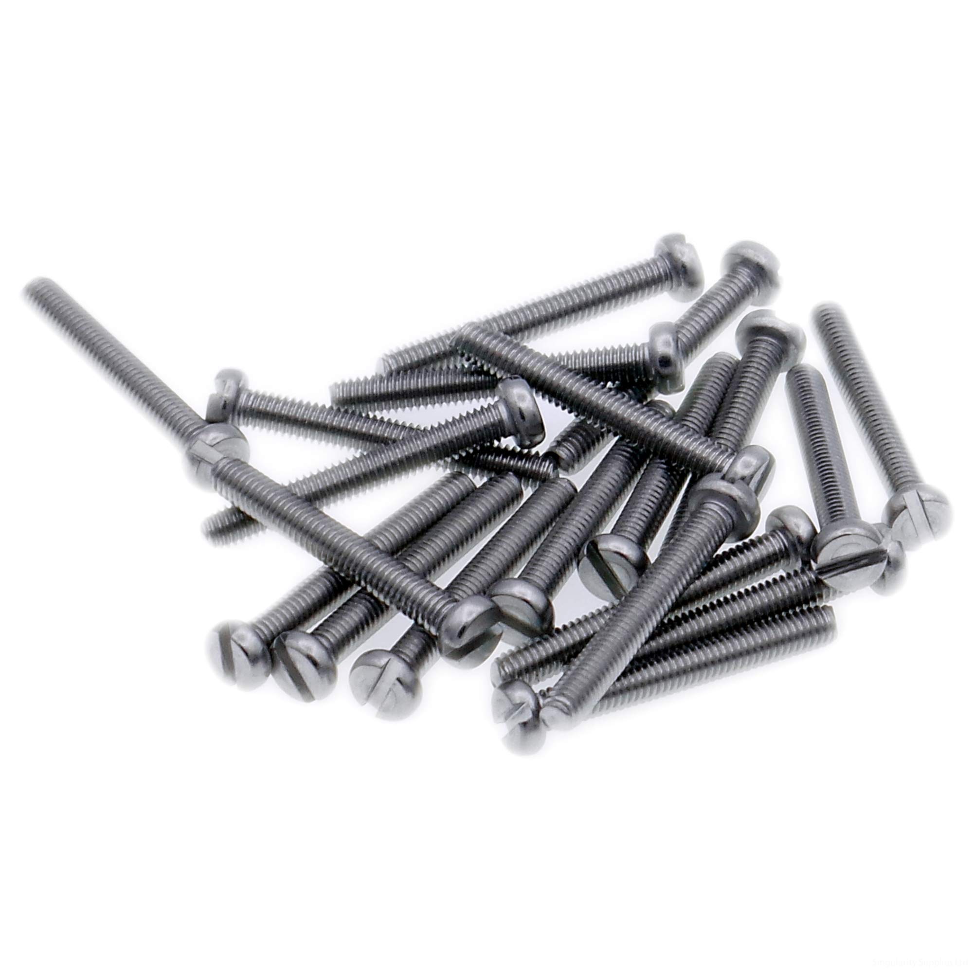 M6 (6mm x 20mm) Slot Cheese Machine Screw (Bolt) - Stainless Steel (A2) (Pack of 20)