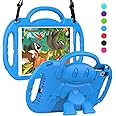 SUPLIK Kids Case for iPad 5th/6th Generation (9.7 inch, 2017/2018), iPad Air 1 & Air 2 & Pro 9.7 Kids Case with Shoulder Strap Handle Stand for iPad 5/6 & iPad Air 1st/2nd Gen, Blue