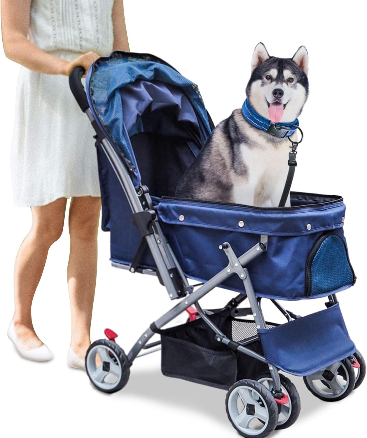 dog stroller reversible handle