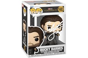 HOFSM.COM HALL OF FAME SPORTS MEMORABILIA Sebastian Stan Bucky Barnes Thunderbolts #1483 Facsimile Signed Reprint Laser Autographed Funko POP! Movies Marvel Avengers Figurine with Protector Case