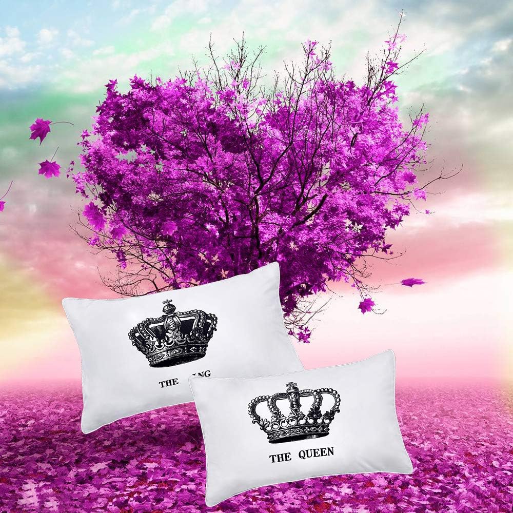 DasyFly King and Queen Couples Pillow Cases,Funny His and Hers Couples Gifts,Annivesary Wedding Gifts for The Couple.Romantic Gifts for Couples On Christmas Valentines Day - Image 4