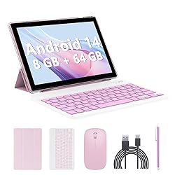 Android 14 Tablet, 10 inch 2 in 1 Tablets with