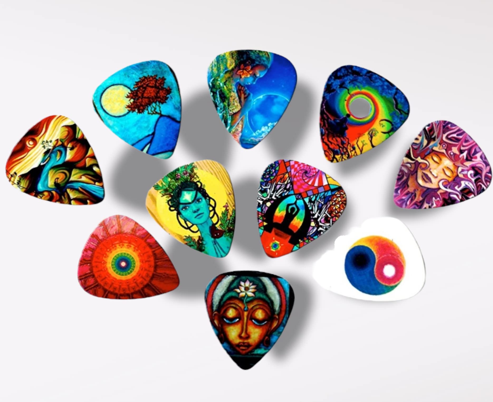 Premium Guitar Picks(Meditation Package)(10 medium picks in a packet)