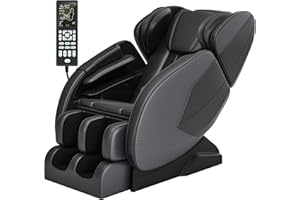 SMAGREHO 2024 Massage Chair Full Body, Zero Gravity Recliner with Shiatsu Massage, 6 Auto Mode, Heater, Bluetooth, Foot Massage Rollers, Black and Gray