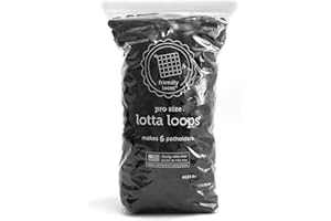 Harrisville Designs Friendly Loom | Lotta Loops - 10” PRO-Sized Black Potholder Weaving Loops | Craft 6 Cotton Potholders