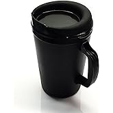 34 Oz ThermoServ Foam Insulated Coffee Mugs - Black