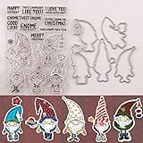 P12cheng Metal Cutting Dies,Xmas Santa Gnome Die Cuts Stencil DIY Scrapbooking Craft Emboss Wedding Invitation Xmas Card Thanksgiving Card Decor