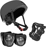 Niftii Kids Helmet with Pads Adjustable Multi-Sport Safety Gear 3-15 Black
