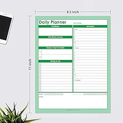 Gazelle Daily Planner To Do List Notepad with 24