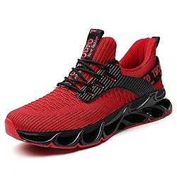 wanhee Running Shoes for Men Sneakers Red Size 12