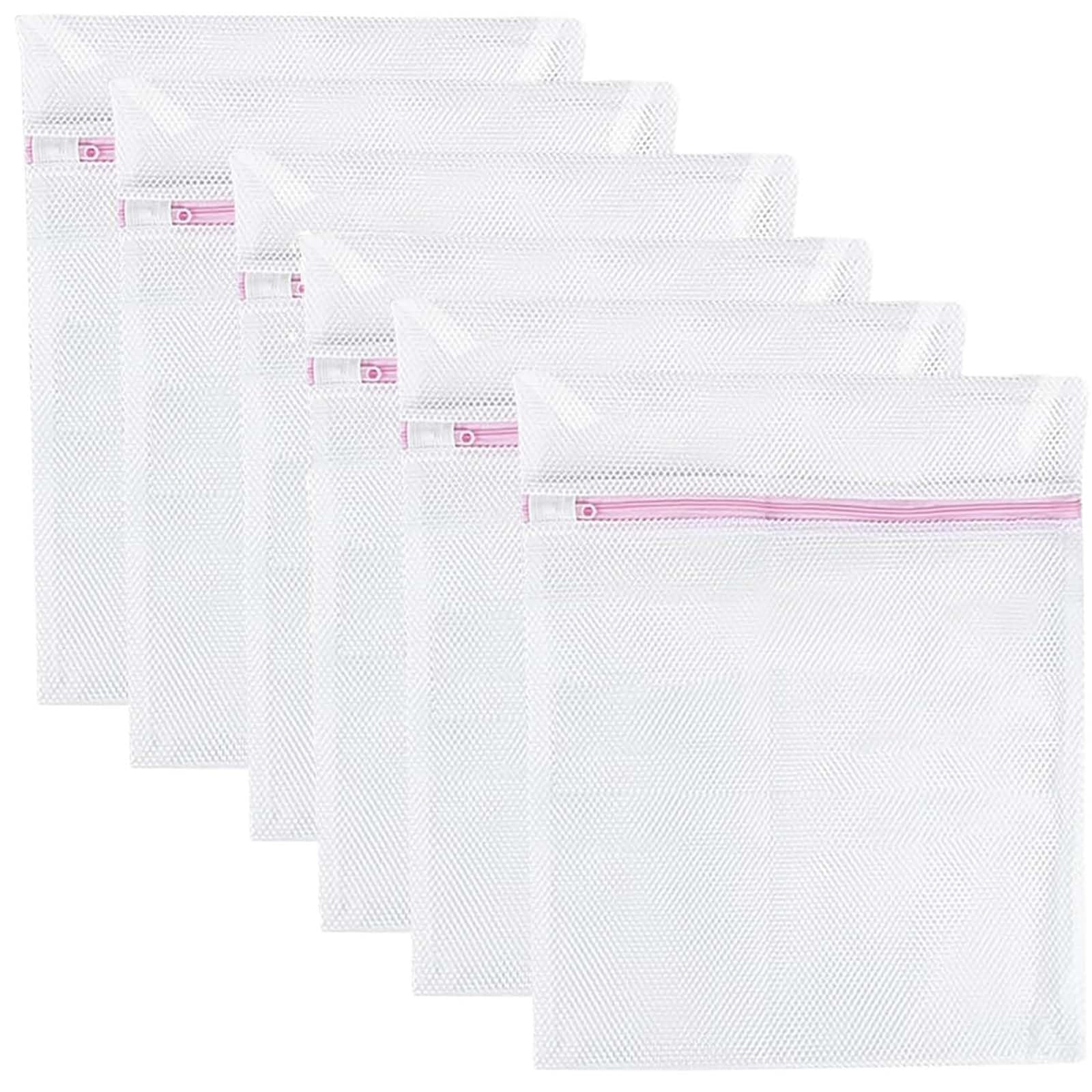 Vexquivera Pack Mesh Laundry Bags 30 x 40cm Durable Reusable Washing Machine Bags Delicate Laundry Bags with Zipper for Blouse, Hosiery, T-Shirt, Socks, Underwear