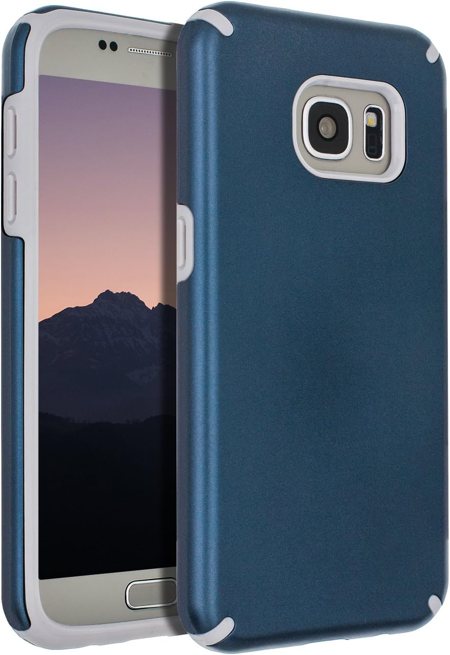 Samsung Galaxy S7 Case,Galaxy S7 Case,SENON Slim-fit Shockproof Anti-Scratch Anti-Fingerprint Protective Case Cover for Samsung Galaxy S7,Navy