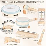 Vanplay Kids Musical Instruments Set Wooden Toddler Toys Maracas Drum view 4
