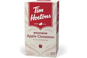 Tim Hortons Apple Cinnamon Tea Bags, Herbal Tea, Decaffeinated, 20 Count