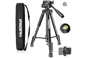 Huepar New Laser Level Tripod, 60-inch Adjustable Laser Level Stand, Suit for Heavy Duty Laser Levels, Point Lasers, Laser Di