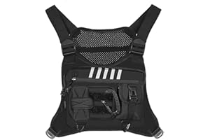 LIMBJEY Chest Rig Running Vest for Men - Lightweight & Comfortable Tactical Vest with Quick Access Holster Gift, Water-Resistant & Breathable Design for Running, Hiking, and Outdoor Activities