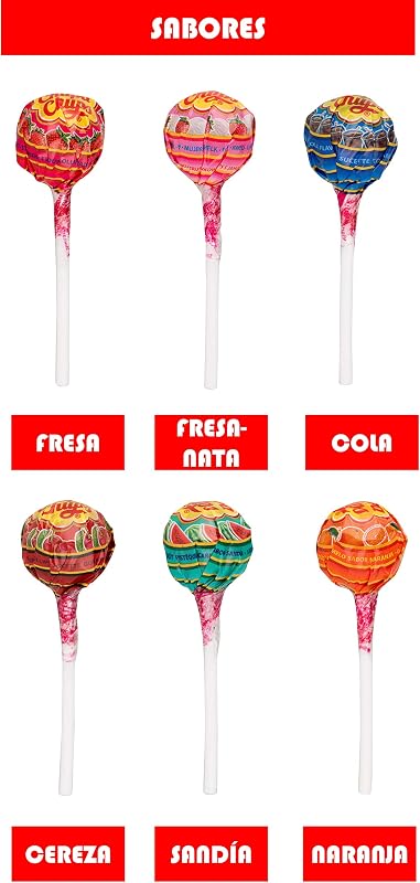 Original, Caramelo com Vara de Sabores Variados, Roda de 200 unidades de 12 gr. (Total 2.400 gr.)