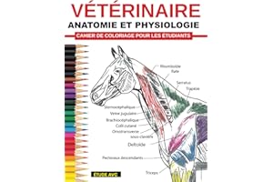 Vétérinaire Anatomie et Physiologie Cahier De Coloriage Pour Les Étudiants: Auto-évaluation facile et efficace, préparation a