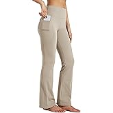 Willit Women's Fleece Lined Pants Yoga Bootcut Thermal Winter Pants High Waisted Flare Leggings Water Resistant