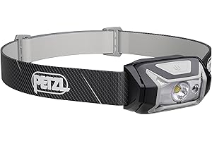 PETZL Tikka Headlamp - Compact 350 Lumen Light with Red Lighting, for Hiking, Climbing, Running, and Camping - Black