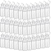 Ziliny 72 Pcs Reusable Water Bottles Bulk 20 oz Squeeze Plastic Sports Water Bottles with Nylon Strap Leak Proof Blank DIY Cups for Travel Hiking Cycling Sport Event Team Gifts