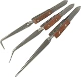 Jewellers Tools Adjustable 3rd Hand Base Vice and 4 Angled Tweezers Set view 7