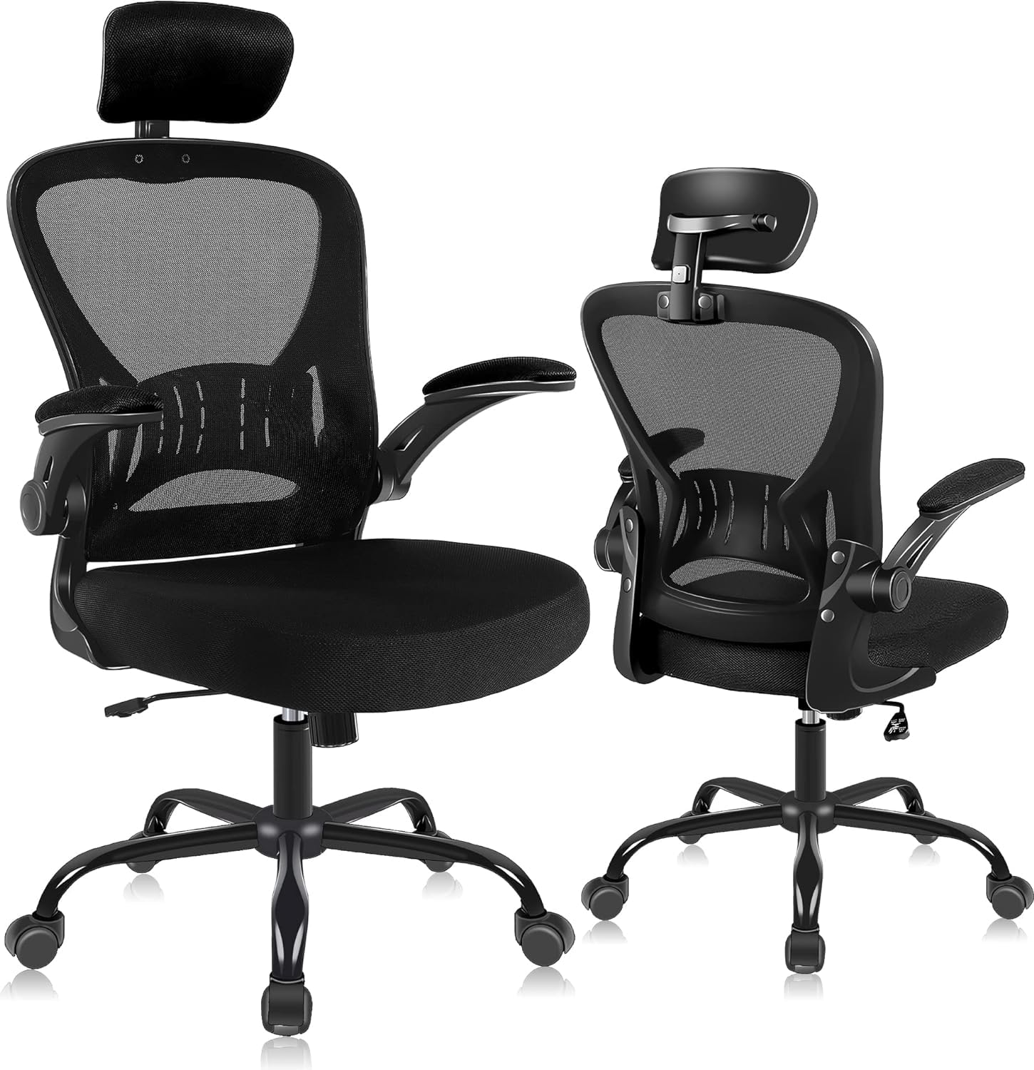 Photo 1 of (USED,UNKOWN MISSING PARTS*) ralex-chair Ergonomic Office Chair with Adjustable Headrest & Lumbar Support, Desk Chair with Flip-Up Armrests, Comfortable for Home, Office, Conference Room