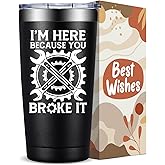 Fufandi Mechanic Gifts - Maintenance Man Gifts for Men - Maintenance Worker Travel Coffee Tumbler 20oz